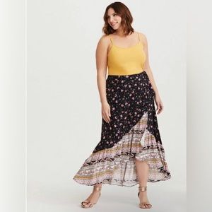 Torrid Maxi hi-low Wrap Skirt Boho size 2